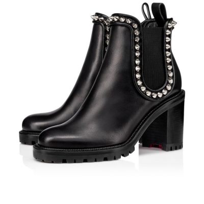 Botas Capahutta Christian Louboutin Mujer - Negros/Plateados - 1210641F466